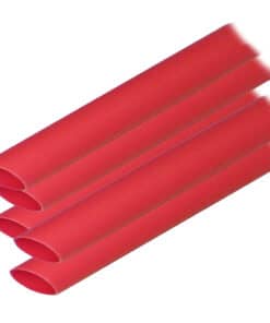 Ancor Adhesive Lined Heat Shrink Tubing (ALT) - 1/2" x 12" - 5-Pack - Red