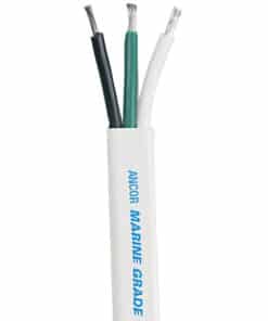 Ancor White Triplex Cable - 12/3 AWG - Flat - 25'