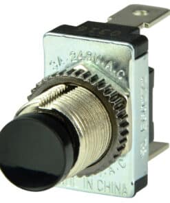 BEP Black SPST Momentary Contact Switch - OFF/(ON)