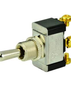 BEP SPDT Chrome Plated Toggle Switch - (ON)/OFF/(ON)