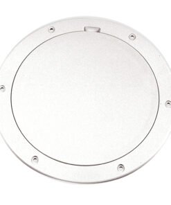 Beckson 6" Smooth Center Pry-Out Deck Plate - White