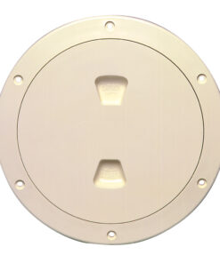 Beckson 6" Smooth Center Screw-Out Deck Plate - Beige