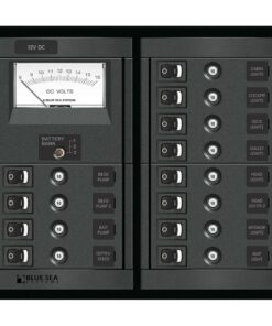 Blue Sea 1464 12 Position Switch CLB + Meter Square