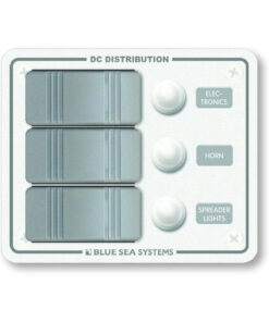 Blue Sea 8274 Water Resistant Panel - 3 Position - White - Vertical Mount
