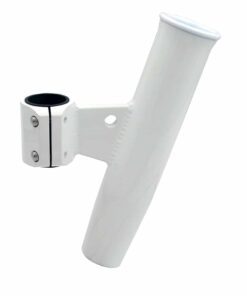 C.E. Smith Aluminum Vertical Clamp-On Rod Holder 1-2/3" OD White Powdercoat w/Sleeve