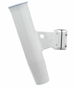 C.E. Smith Aluminum Vertical Clamp-On Rod Holder 1-5/16" OD White Powdercoat w/Sleeve