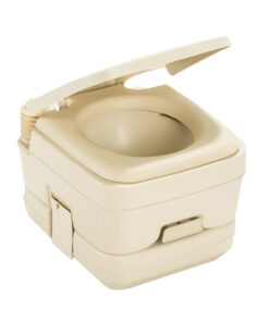 Dometic 964 Portable Toilet w/Mounting Brackets - 2.5 Gallon - Parchment