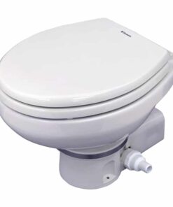 Dometic MasterFlush 7160 White Electric Macerating Toilet w/Orbit Base - Raw Water