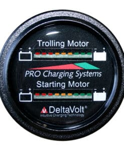 Dual Pro Battery Fuel Gauge - Marine Dual Read Battery Monitor - 12V/36V System - 15' Battery Cable