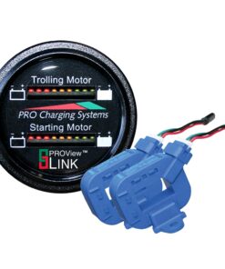 Dual Pro Lithium Battery Gauge - Dual - Round Display w/2 Current Transducers