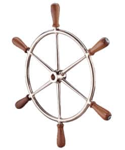 Edson 24" Bronze Wheel w/Teak Handles