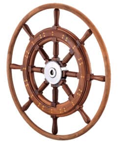 Edson 30" Teak Yacht Wheel w/Teak Rim & Chrome Hub