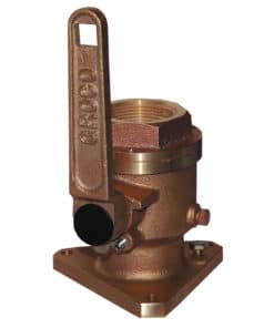GROCO 1-1/2" Bronze Flanged Full Flow Seacock
