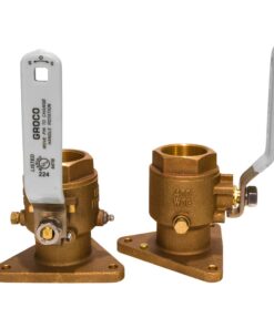 GROCO 1" Bronze Tri-Flanged Ball Valve/Seacock