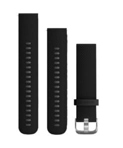 Garmin Quick Release Band (20mm) w/Stainless Steel Hardware - Black Silicone