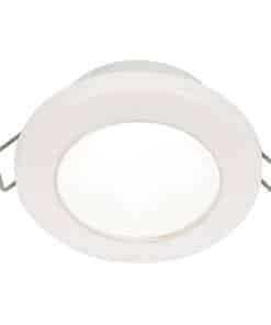 Hella Marine EuroLED 75 3" Round Spring Mount Down Light - White LED - White Plastic Rim - 12V