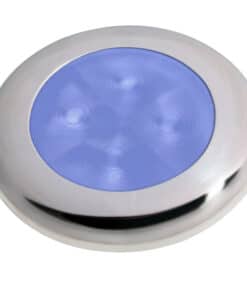 Hella Marine Polished Stainless Steel Rim LED Courtesy Lamp - Blue