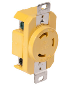 Marinco 305CRR 30A Receptacle - Yellow - 125V