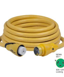 Marinco CS503-50 EEL 50A 125V Shore Power Cordset - 50' - Yellow