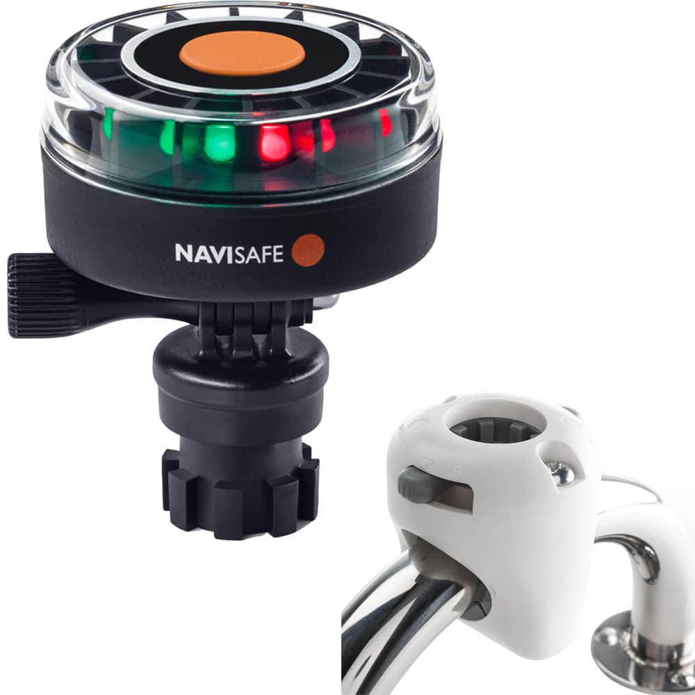 Navisafe Navilight 2NM Tricolor w/Navimount Base & Rail Mount - White