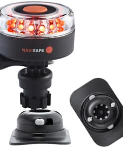 Navisafe Navilight All RED 360° 2NM w/Navimount Base & RIB Mount - Black