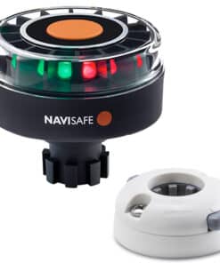 Navisafe Navilight Tricolor 2NM w/Navibolt Base & Horizontal Mount - White