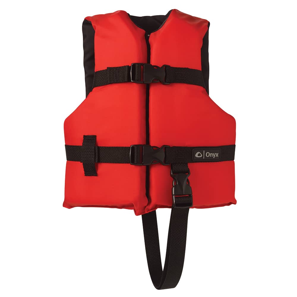 Onyx Nylon General Purpose Life Jacket - Child 30-50lbs - Red