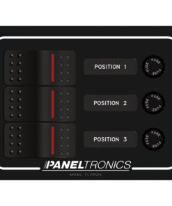 Paneltronics Waterproof Panel - DC 3-Position Illuminated Rocker Switch & Fuse