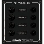 Paneltronics Waterproof Panel - DC 4-Position Toggle Switch & Circuit Breaker