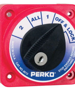 Perko Compact Medium Duty Battery Selector Switch w/Key Lock
