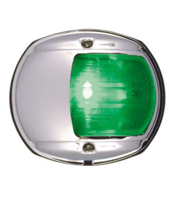 Perko LED Side Light - Green - 12V - Chrome Plated Housing