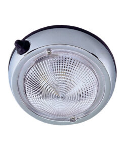 Perko Surface Mount Dome Light - 3 3/4" O.D. (3" Lens) - Chrome Plated