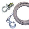 Powerwinch 25' x 7/32" Stainless Steel Universal Premium Replacement Galvanized Cable w/Pulley Block