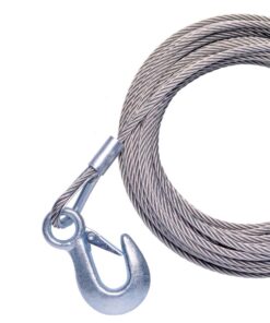 Powerwinch Cable 7/32" x 30' Universal Premium Replacement w/Hook - Stainless Steel