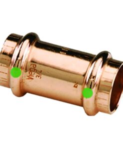 ProPress 1-1/2" Copper Coupling w/Stop - Double Press Connection - Smart Connect Technology