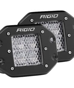 RIGID Industries D-Series PRO - Flush Mount - Diffused - Pair - Black