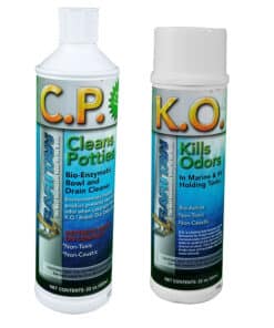 Raritan Potty Pack w/K.O. Kills Odors & C.P. Cleans Potties - 1 of Each - 32oz Bottles