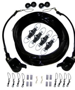 Rupp Double Rigging Kit w/Lok-Ups & Nok-Outs - 260' Black Mono