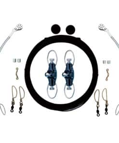 Rupp Single Rigging Kit w/Nok-Outs - Black Mono 160' Lines