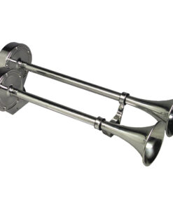 Schmitt & Ongaro Deluxe All-Stainless Dual Trumpet Horn - 24V