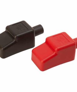 Sea-Dog Battery Terminal Covers - Red/Back - 1/2"