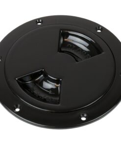 Sea-Dog Quarter-Turn Smooth Deck Plate w/Internal Collar - Black - 4"