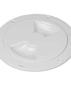 Sea-Dog Quarter-Turn Smooth Deck Plate w/Internal Collar - White - 4"