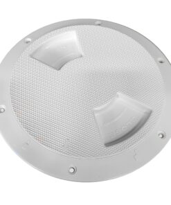Sea-Dog Quarter-Turn Textured Deck Plate w/Internal Collar - White - 8"