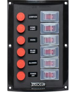 Sea-Dog Splash Guard Switch Panel Vertical - 6 Switch
