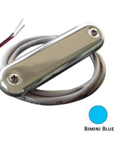 Shadow-Caster Courtesy Light w/2' Lead Wire - 316 SS Cover - Bimini Blue - 4-Pack