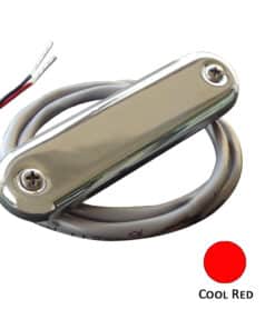 Shadow-Caster Courtesy Light w/2' Lead Wire - 316 SS Cover - Cool Red - 4-Pack