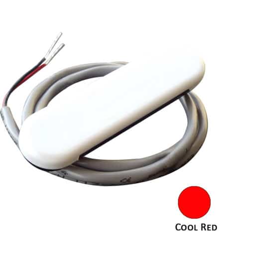 Shadow-Caster Courtesy Light w/2' Lead Wire - White ABS Cover - Cool Red - 4-Pack