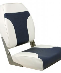 Springfield High Back Multi-Color Folding Seat - White/Blue