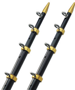 TACO 15' Telescopic Outrigger Poles 1-1/8" - Black/Gold